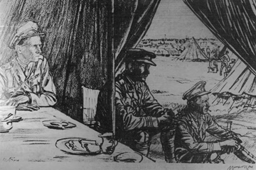 'Waiting for the Wounded' by Sir David Muirhead Bone (1876-1953)