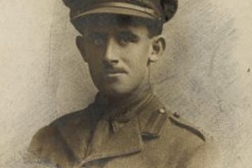 Captain Prideaux and his  Box Brownie at Ploegsteert