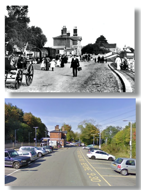 Wadhurst Stattion 1903 and Google Street View 2018