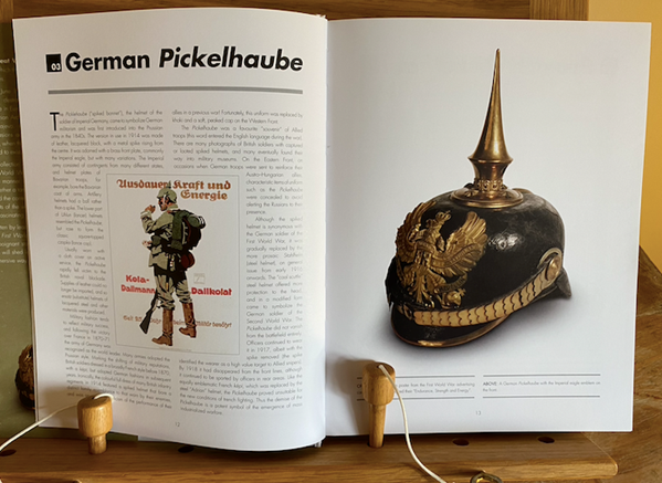 German Pickelhaube Helmet Double Page Spread