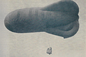 The first French observation balloon of the Great War shot down