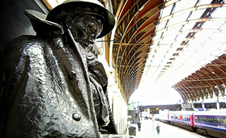 Soldier Reading a Letter at Paddington Station, London