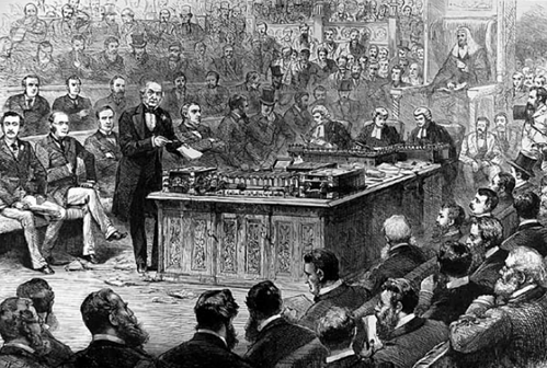 Gladstone at a debate on the Irish Home Rule Bill, 8 April 1886