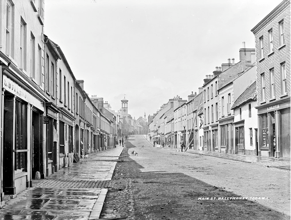 Main Street, Ballymoney, in the early 1900s (National Library of Ireland)