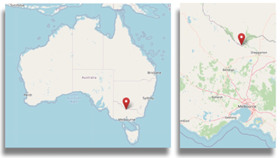 Moama, New South Wales (cc OpenStreetMap)
