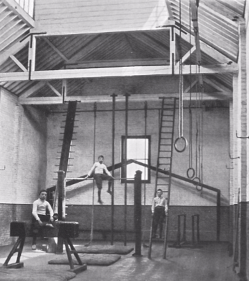 The gym at Wimbledon College from the School Archive Website (c) Wimbledon College 2021