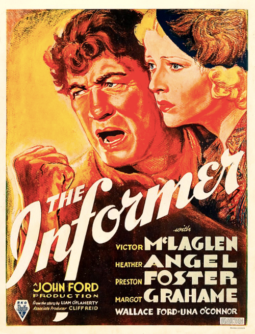 Theatrical window card for the 1935 film The Informer.