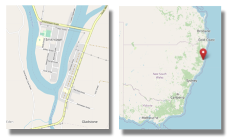 Smithtown, NSW, Australia (cc OpenStreetMap)