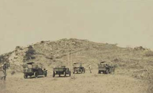 British vehicles below Latema Ridge after the battle for Latema-Reata Nek in March 1916