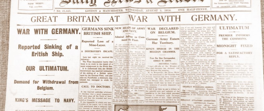 'The Provincial Press and the Outbreak of War - a Unionist View in Worcestershire' with Nick Beeching