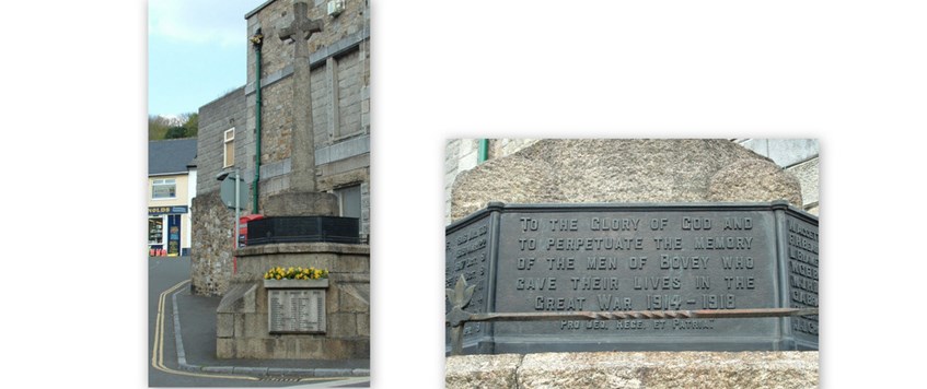 'Tales from a War Memorial' a talk on Bovey Tracey War Memorial by Mark Bailey