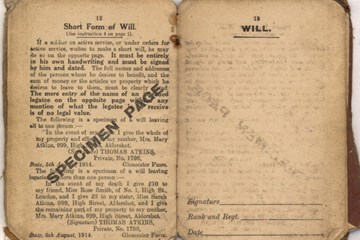 'In the event of my death': An analysis of what can be gleaned from soldiers wills