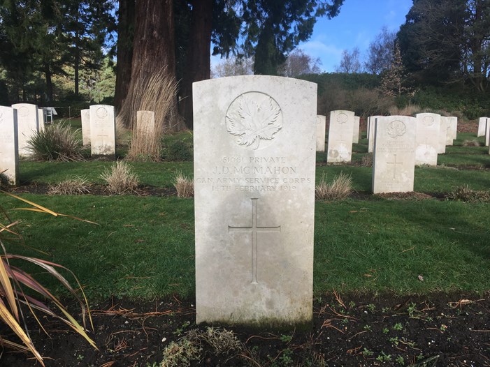 A Canadian grave of the First World War