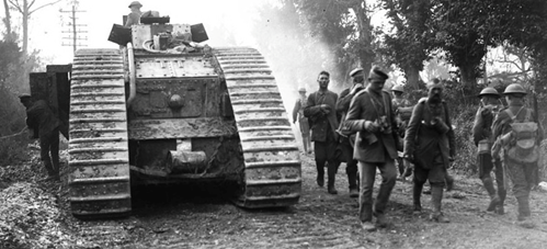 A British Tank at the Battle of Amiens 1918