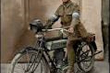 "Motorcycle dispatch riders in 1914" by Nick Shelly