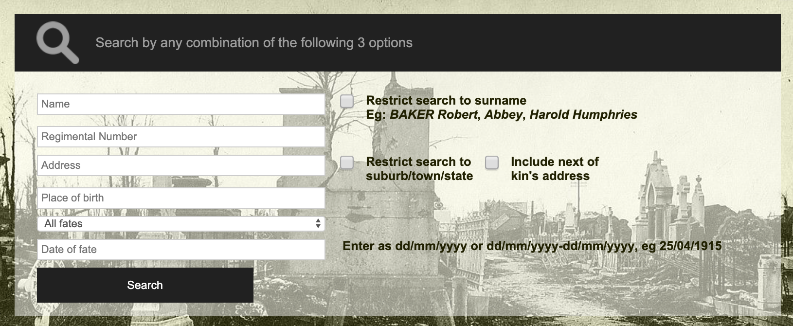 The ‘Australian Anzacs In The Great War 1914 1918’ And ‘New Zealand Anzacs In The Great War 1914 1918’ Databases