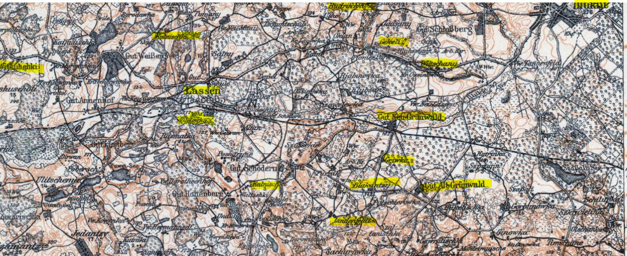 Some Of The Villages Identified On An Old Map Southwest Of Illuxt