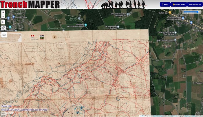 An Example Of A Map That Has Been Overlayed Into Trenchmapper