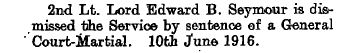 Extract From The Supplement To The London Gazette, Dated 10 July 1916.