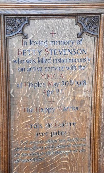 A Memorial To Betty In Christ Church, Harrogate (IWM)