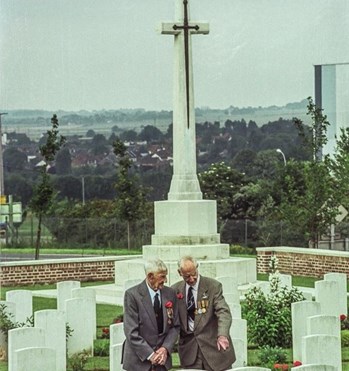 Donald Hodge, Right, Visited The Somme For Many Years. In This Photo He Is With Fellow Veteran Mike Lally