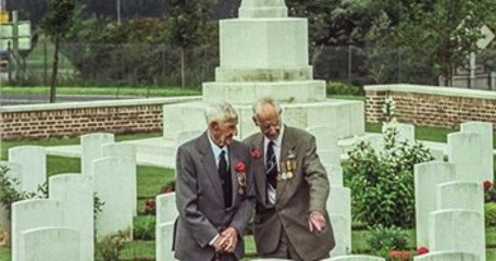 Donald Hodge, Right, Visited The Somme For Many Years. In This Photo He Is With Fellow Veteran Mike Lally