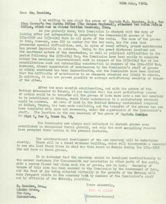 The 1962 Letter