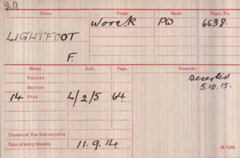 Medal Rolls Index Card (1)