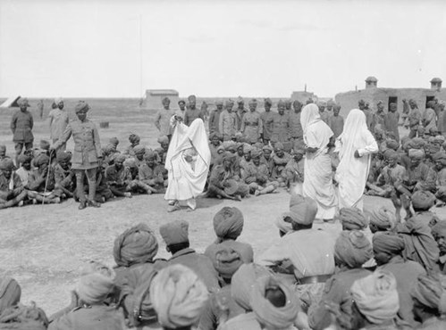 Indian Porter Corps Open Air Theatre At Kut. Image IWM Q 24576