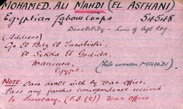 Mohamed El Mahdi 'Other Ranks Survived' Card