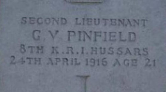 The Headstone Of Guy Vickery Pinfield, Who Was Reburied In Grangegorman Cemetery In Dublin In 1963 After His Temporary Grave In Dublin Castle Was Discovered In 1962.
