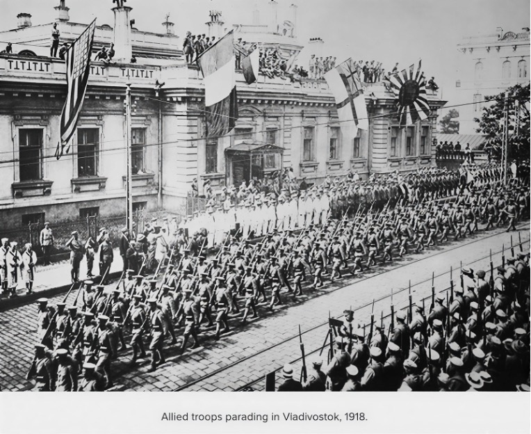 Allied Troops In Vladivostock 1918