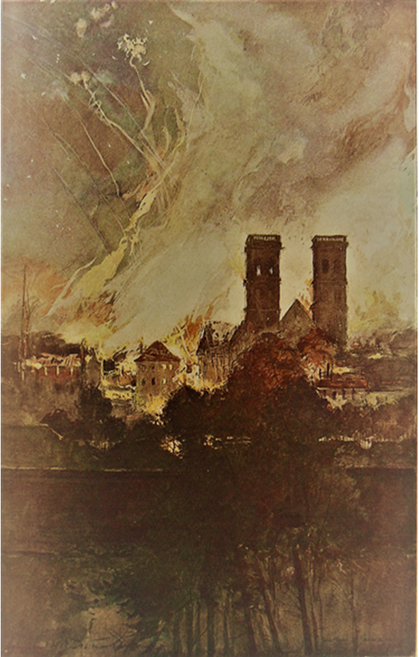 Is Verdun Burning? Painting from the magazine 'Illustration' (1916)