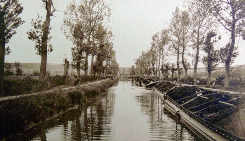 Barges on the River Meuse.  © Francois Wicart : Private Collection