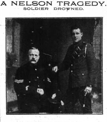 Sergeant Smith with his son Driver A H Smith