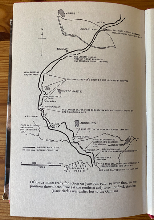 The 21 mines of the Messines ridge