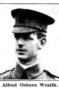 13 June 1917 : Major Alfred Osborn Wraith