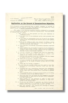 Ep. 87 – Conscientious Objectors in WW1 – Gerry Barton