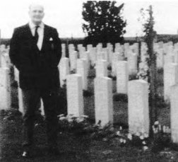 Norman Mellor in the Chinese Cemetery at Noyelles-sur-Mer in September 1975.