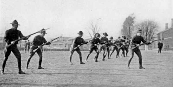 Bayonet Drill. University of Louisville Photographic Archives