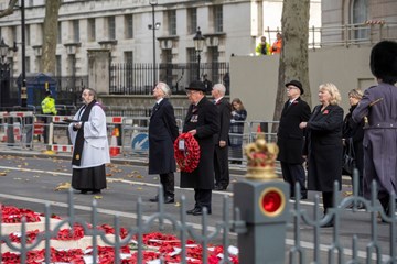 The wreath laying at the Cenotaph 2020