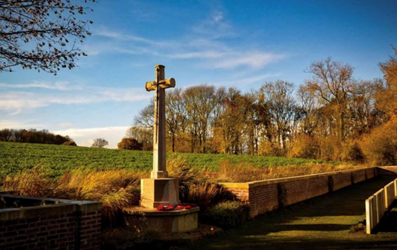 The image for October 2021 - The Devonshire Cemetery at Mametz. Photograph by Martin Barry