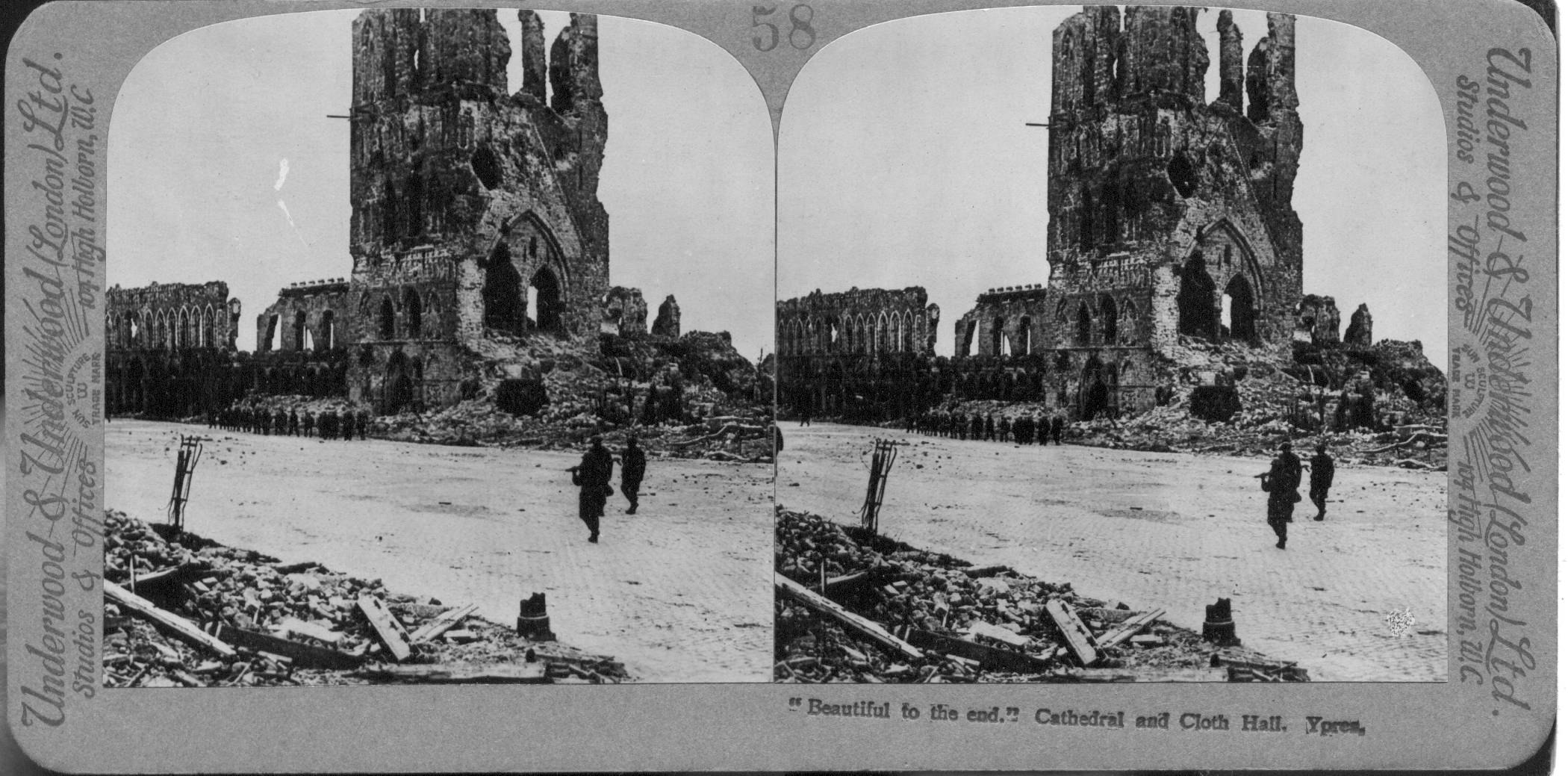 "Beautiful to the end." Cathedral and Cloth Hall. Ypres