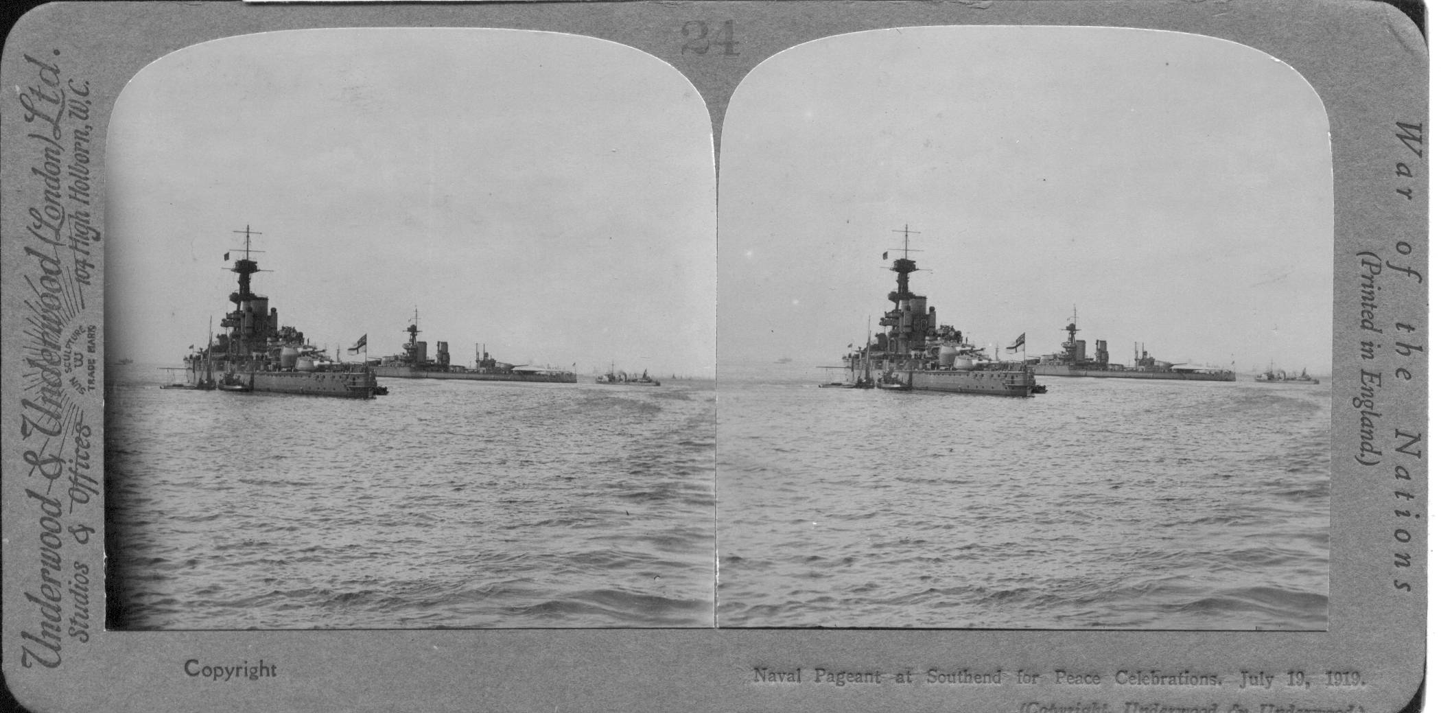 Naval Pageant at Southend for Peace Celebrations. July 19, 1919