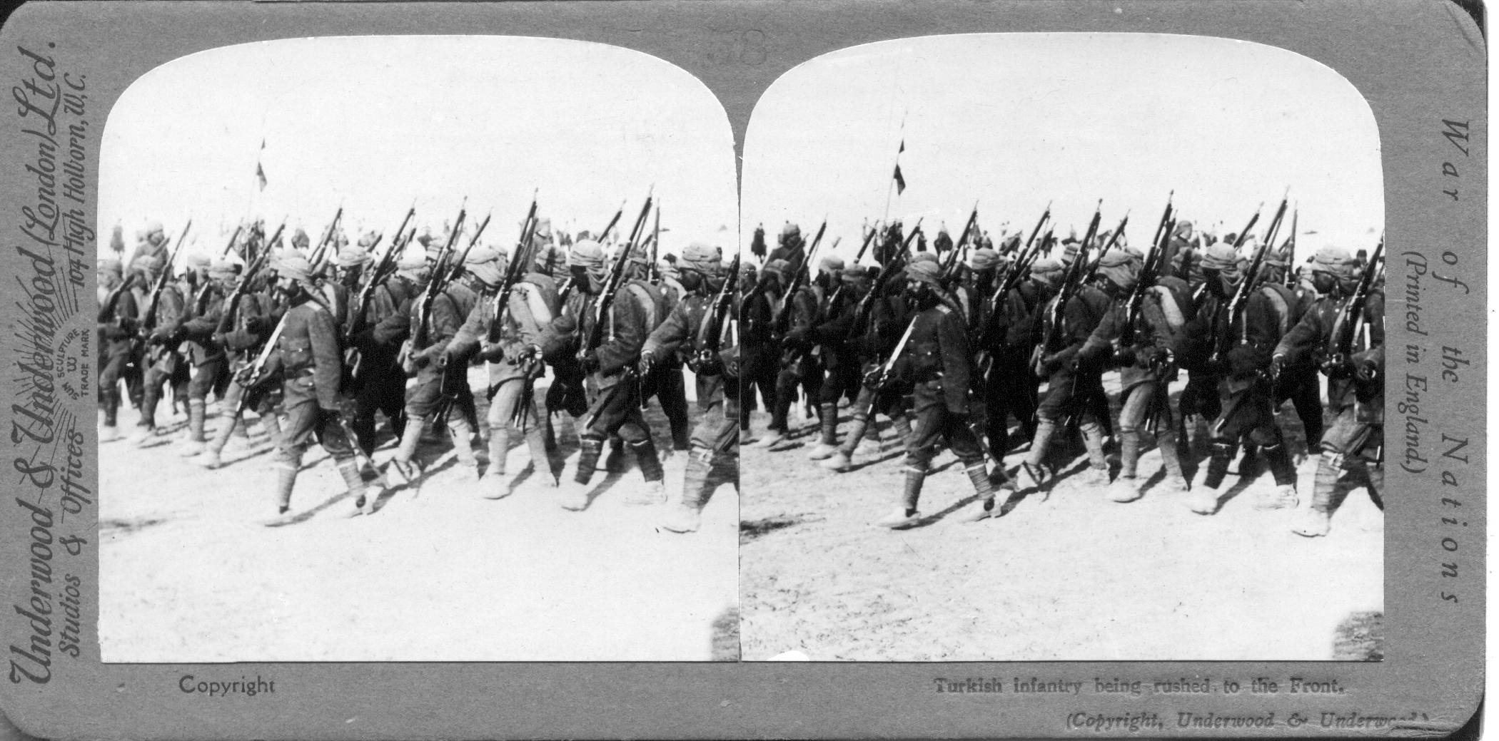 Turkish Infantry being rushed to the Front