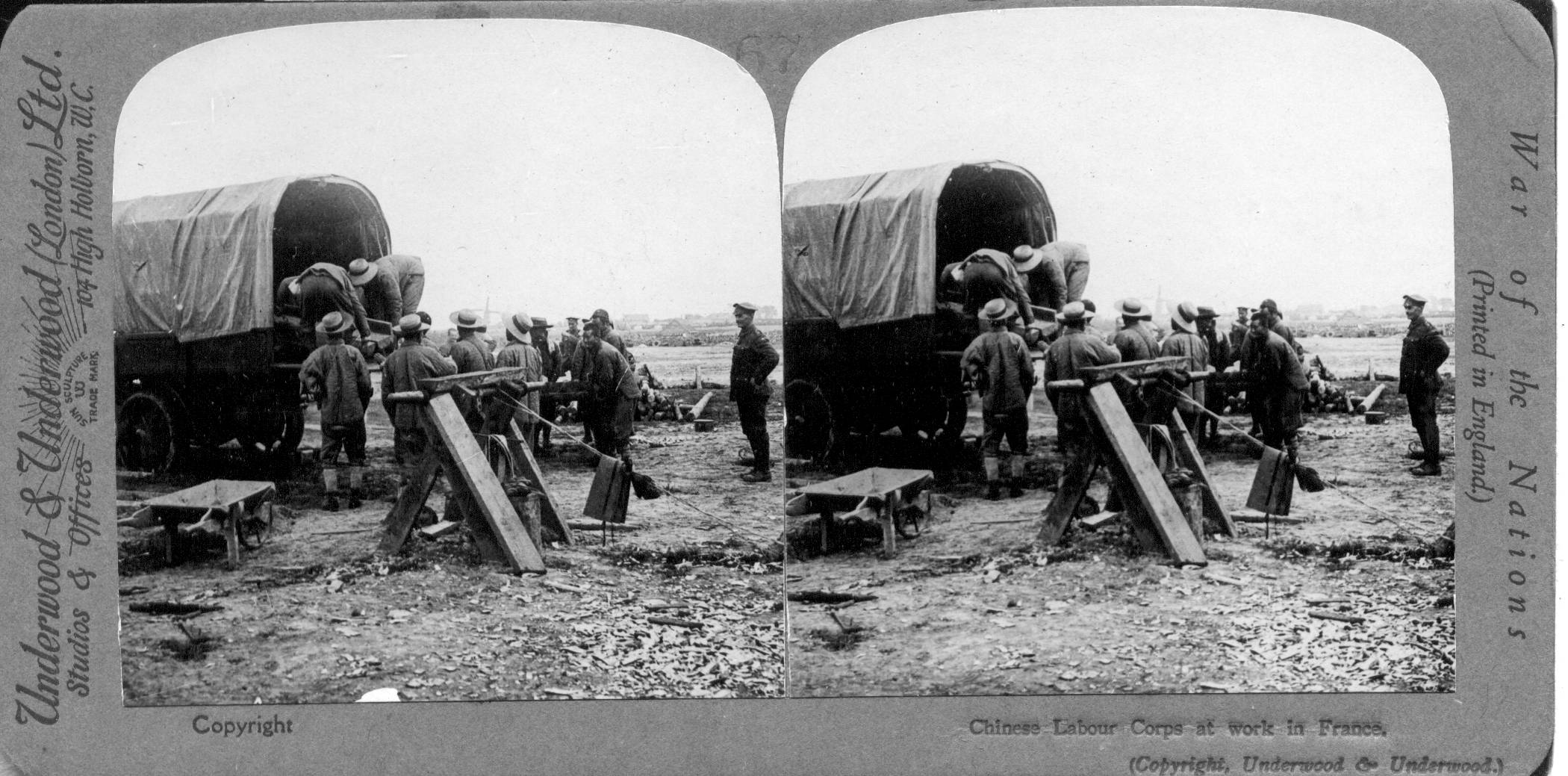 Chinese labour Corps at work in France