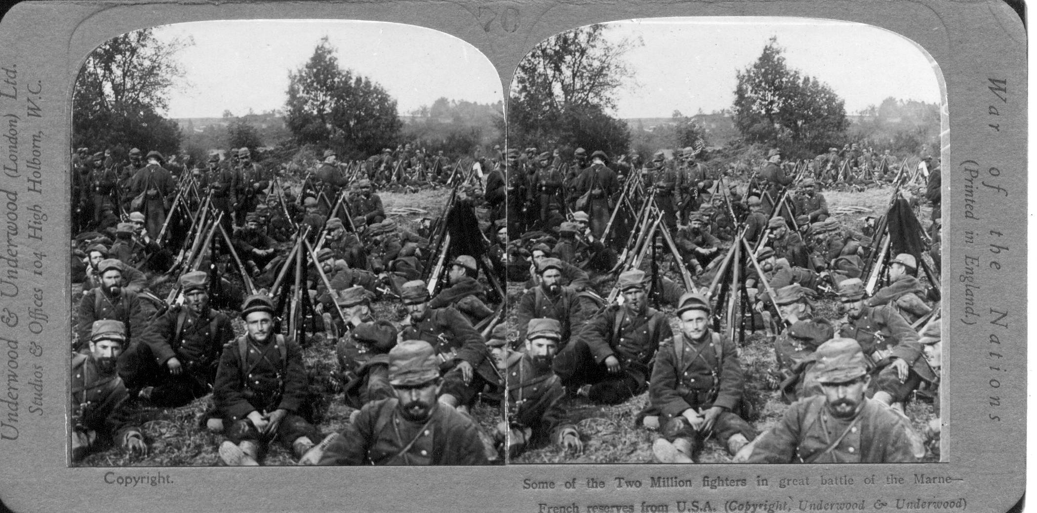 Some of the Two Million fighters in great battle of the Marne--French reserves from the U.S.A.