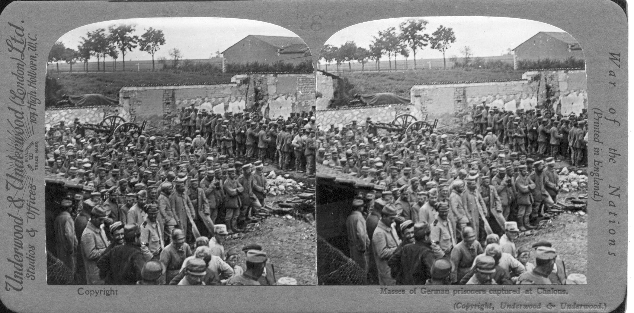 Masses of German prisoners captures at Chalons