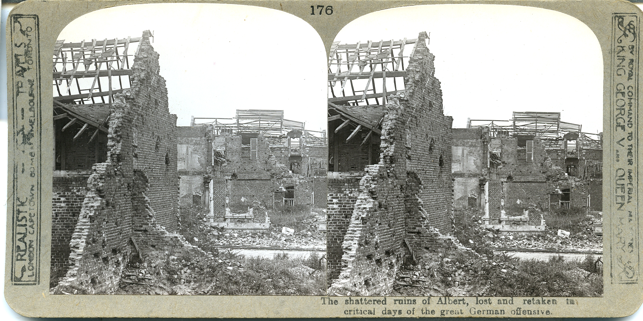 The shattered ruins of Albert, lost and retaken in critical days of the great German offensive