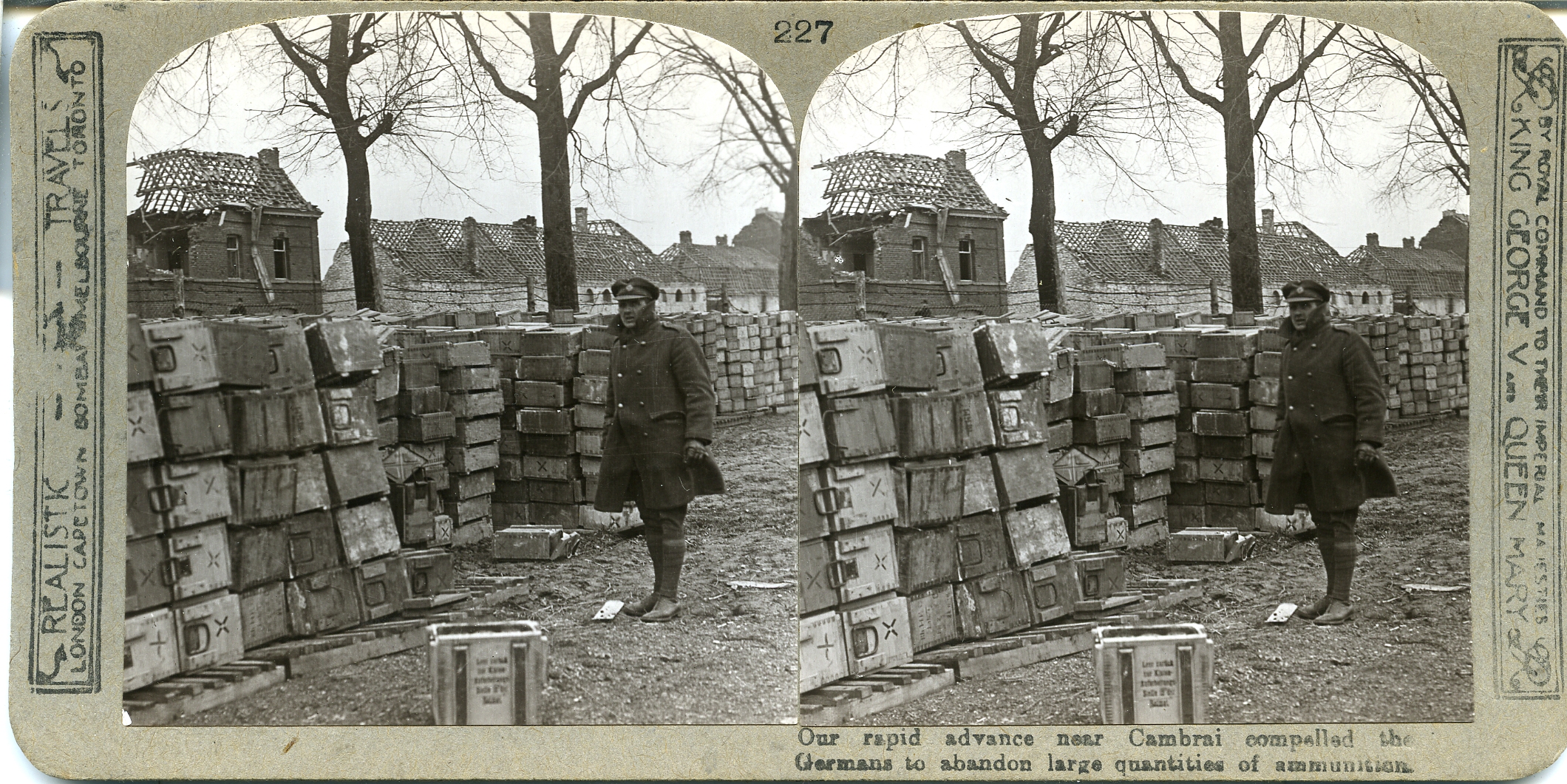 Our rapid advance near Cambrai compelled the Germans to abandon large quantities of ammunition